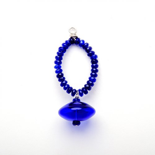 Nancy Chase's Cobalt Blue Glass Earrings - , Contemporary Wire Jewelry, Beads, smooth the wire ends 